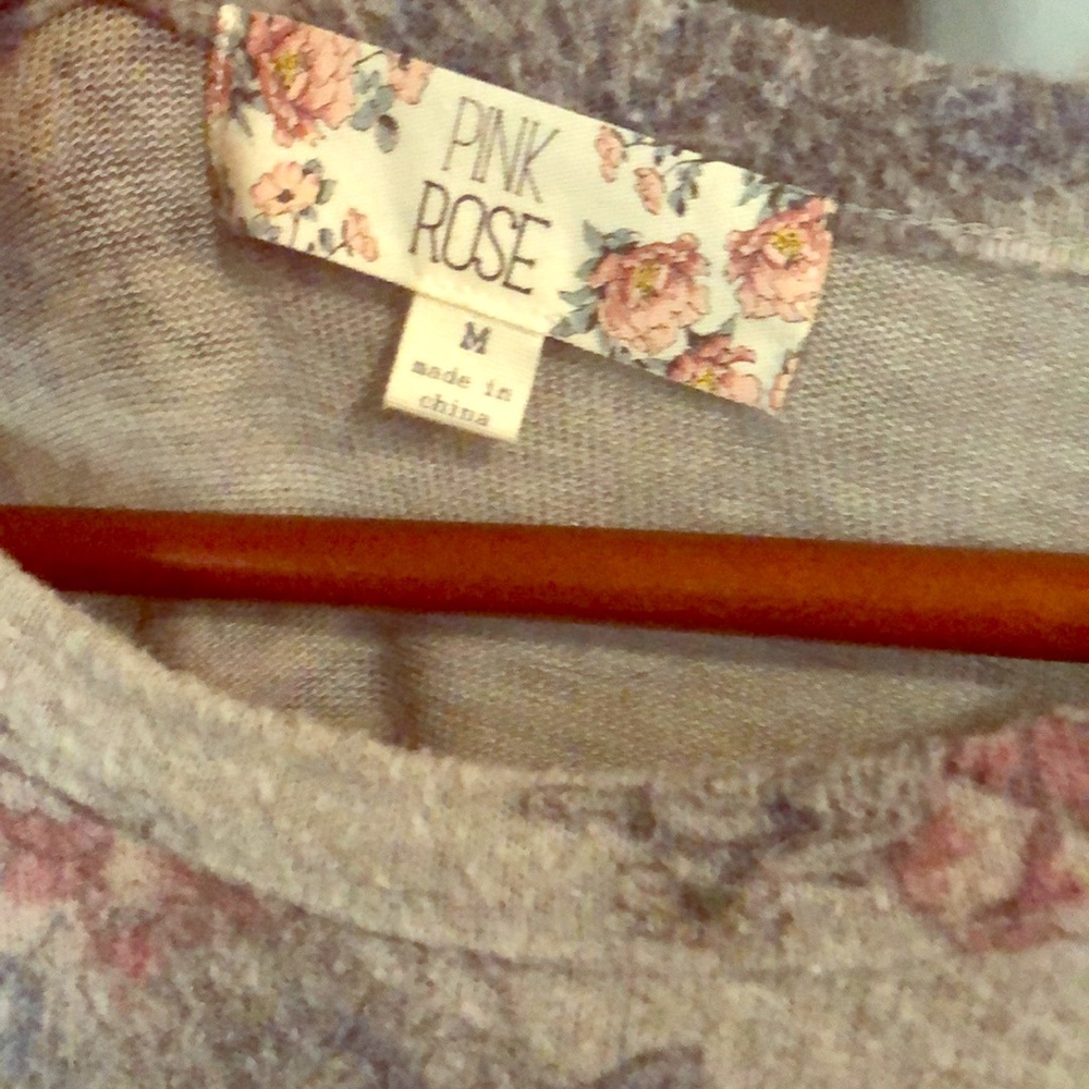 Pink Rose Sweatshirt Medium